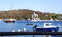 The harbor in woods hole, MA
